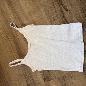 TNA Light Gray Ribbed Tank Top